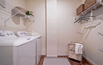In-home full-size washer and dryer included